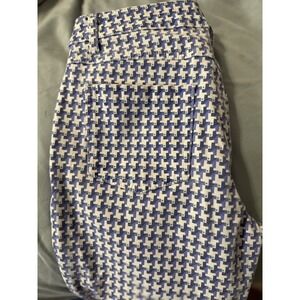 J. McLaughlin Women's Geometric Print Skinny Jeans Blue,‎ White & Black Size 0